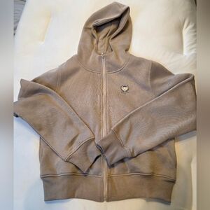 Tan Zip-Up Hoodie